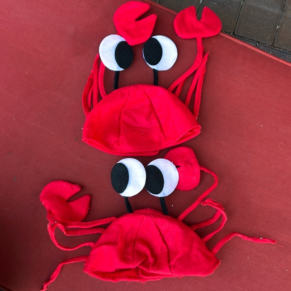 Crab costume hats two included